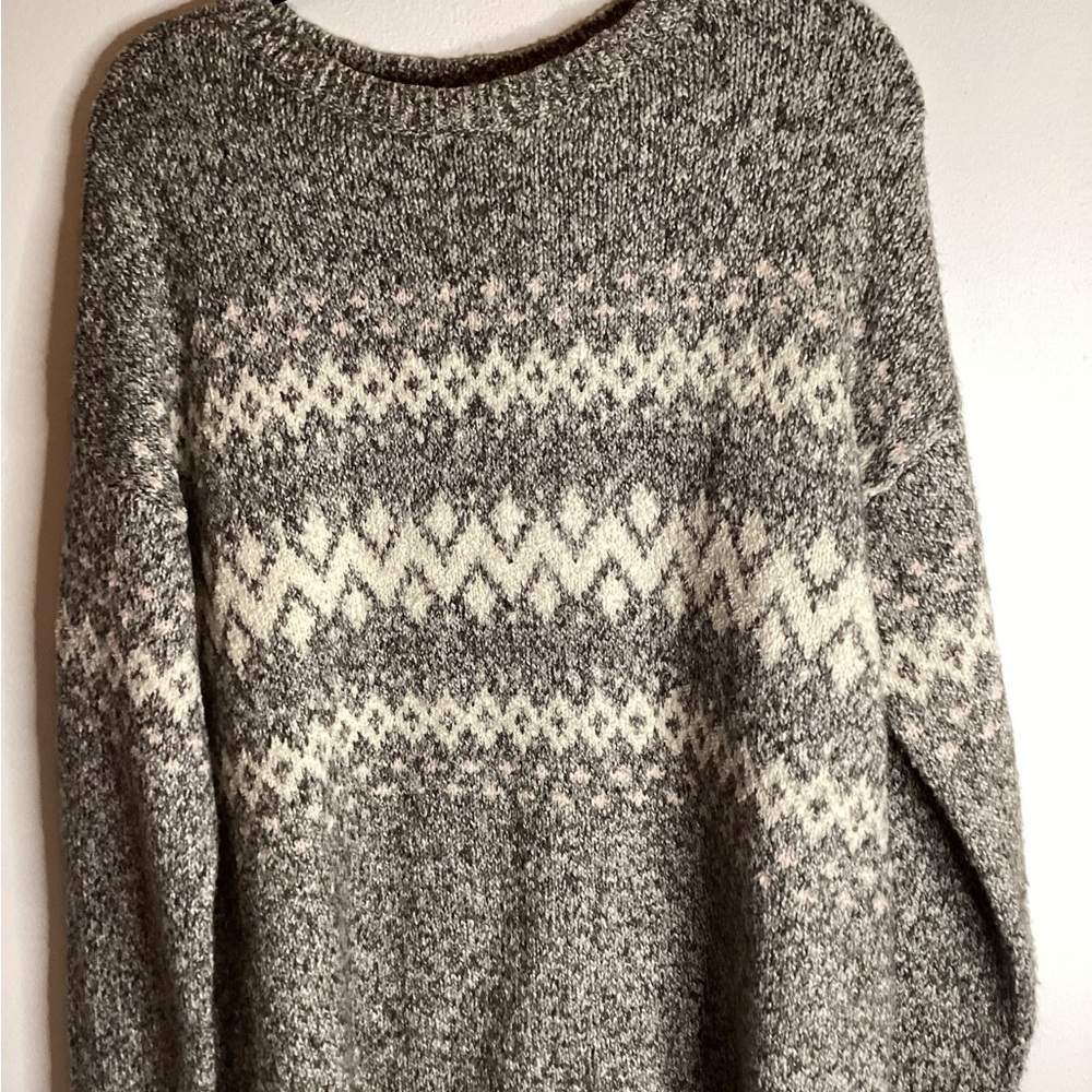 J. Jill purple and Cream Women's Sweater. Size oversized Small. Cotton blend.